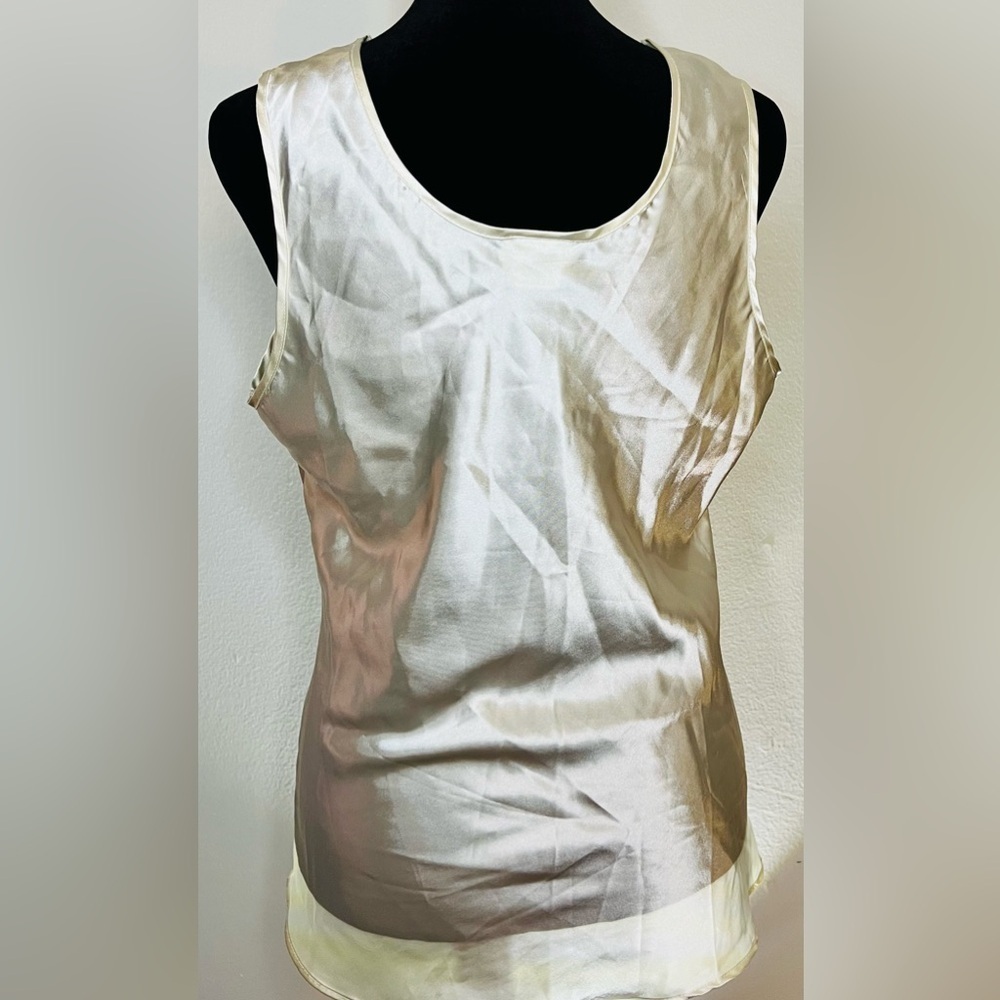 Vintage Cinema Etoile Off white lace satin lingerie sleeveless camisole Med EUC - Picture 7 of 9